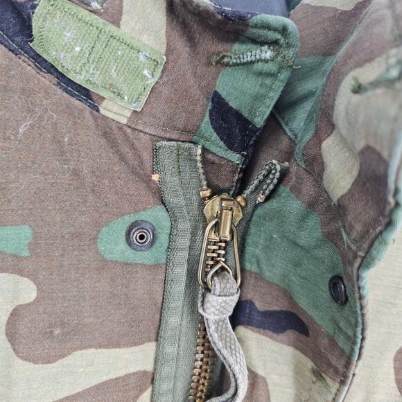 Vintage 90's US Army Military Cold Weather Field Jacket Weather Coat Mens M 3668 - Picture 3 of 9